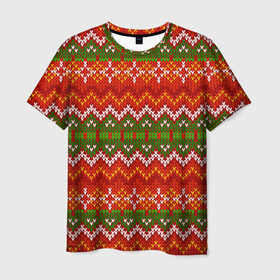 Мужская футболка 3D с принтом Свитер , 100% полиэфир | прямой крой, круглый вырез горловины, длина до линии бедер | new year | sweater | winter | зима | новый год | рождество | с новым годом | сhristmas | свитер