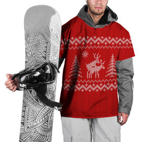 Накидка на куртку 3D с принтом Свитер с оленями , 100% полиэстер |  | deer | new year | sweater | winter | зима | новый год | олени | рождество | с новым годом | сhristmas | свитер