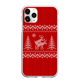 Чехол для iPhone 11 Pro Max матовый с принтом Свитер с оленями , Силикон |  | deer | new year | sweater | winter | зима | новый год | олени | рождество | с новым годом | сhristmas | свитер