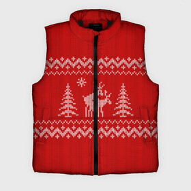 Мужской жилет утепленный 3D с принтом Свитер с оленями ,  |  | deer | new year | sweater | winter | зима | новый год | олени | рождество | с новым годом | сhristmas | свитер