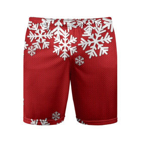 Мужские шорты 3D спортивные с принтом Снежинки ,  |  | new year | snowflake | sweater | winter | зима | новый год | рождество | с новым годом | сhristmas | свитер | снежинка
