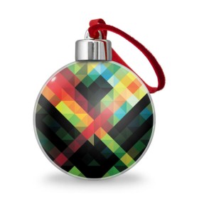 Ёлочный шар с принтом Гик , Пластик | Диаметр: 77 мм | геометрия | паттерн | разноцветный