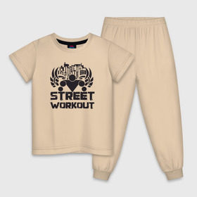 Детская пижама хлопок с принтом Street workout , 100% хлопок |  брюки и футболка прямого кроя, без карманов, на брюках мягкая резинка на поясе и по низу штанин
 | Тематика изображения на принте: street | workout