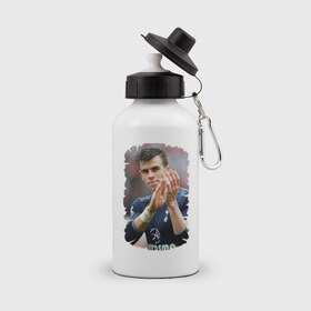 Бутылка спортивная с принтом Gareth Bale , металл | емкость — 500 мл, в комплекте две пластиковые крышки и карабин для крепления | gareth bale | бэйл гарет | реал мадрид | футбол
