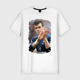 Мужская футболка премиум с принтом Gareth Bale , 92% хлопок, 8% лайкра | приталенный силуэт, круглый вырез ворота, длина до линии бедра, короткий рукав | gareth bale | бэйл гарет | реал мадрид | футбол