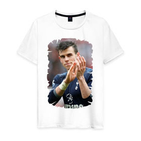 Мужская футболка хлопок с принтом Gareth Bale , 100% хлопок | прямой крой, круглый вырез горловины, длина до линии бедер, слегка спущенное плечо. | gareth bale | бэйл гарет | реал мадрид | футбол