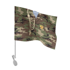 Флаг для автомобиля с принтом Армейская форма , 100% полиэстер | Размер: 30*21 см | 23 | армейская | армия | дембель | защитник | камуфляж | отечества | солдат | тельняшка | февраля | форма
