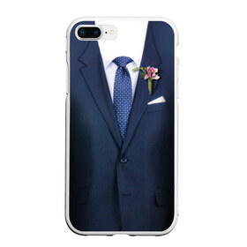 Чехол для iPhone 7Plus/8 Plus матовый с принтом Жених , Силикон | Область печати: задняя сторона чехла, без боковых панелей | бутоньерка | жених | костюм | муж | пиджак | свадьба | семья