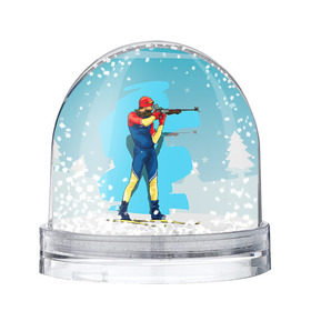Снежный шар с принтом Биатлон , Пластик | Изображение внутри шара печатается на глянцевой фотобумаге с двух сторон | biathlon | sport | winter | биатлон | биатлонисты | зимние виды спорта | спорт | стрельба