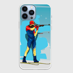 Чехол для iPhone 13 Pro Max с принтом Биатлон ,  |  | biathlon | sport | winter | биатлон | биатлонисты | зимние виды спорта | спорт | стрельба