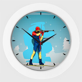 Настенные часы с принтом Биатлон ,  |  | biathlon | sport | winter | биатлон | биатлонисты | зимние виды спорта | спорт | стрельба