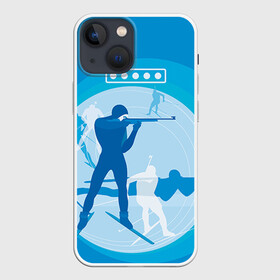 Чехол для iPhone 13 mini с принтом Биатлон ,  |  | Тематика изображения на принте: biathlon | sport | winter | биатлон | биатлонисты | зимние виды спорта | спорт | стрельба