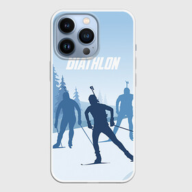 Чехол для iPhone 13 Pro с принтом Биатлон ,  |  | Тематика изображения на принте: biathlon | sport | winter | биатлон | биатлонисты | зимние виды спорта | спорт | стрельба