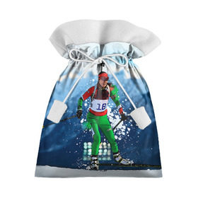 Подарочный 3D мешок с принтом Биатлон , 100% полиэстер | Размер: 29*39 см | Тематика изображения на принте: biathlon | sport | winter | биатлон | биатлонисты | зимние виды спорта | спорт | стрельба