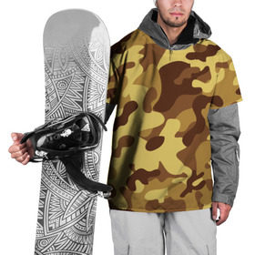 Накидка на куртку 3D с принтом Пустынный камуфляж , 100% полиэстер |  | Тематика изображения на принте: camo | camouflage | military | камо