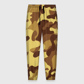 Мужские брюки 3D с принтом Пустынный камуфляж , 100% полиэстер | манжеты по низу, эластичный пояс регулируется шнурком, по бокам два кармана без застежек, внутренняя часть кармана из мелкой сетки | camo | camouflage | military | камо