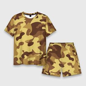 Мужской костюм с шортами 3D с принтом Пустынный камуфляж ,  |  | camo | camouflage | military | камо