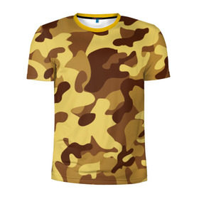 Мужская футболка 3D спортивная с принтом Пустынный камуфляж , 100% полиэстер с улучшенными характеристиками | приталенный силуэт, круглая горловина, широкие плечи, сужается к линии бедра | camo | camouflage | military | камо