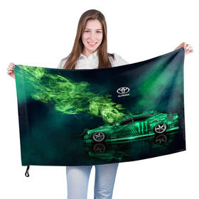 Флаг 3D с принтом Toyota Altezza , 100% полиэстер | плотность ткани — 95 г/м2, размер — 67 х 109 см. Принт наносится с одной стороны | Тематика изображения на принте: altezza | jdm | toyota | альтеза | ждм | тоёта | тойота