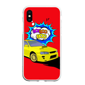 Чехол для iPhone XS Max матовый с принтом Subaru Impreza , Силикон | Область печати: задняя сторона чехла, без боковых панелей | boobooboo | impreza | jdm | subaru | subaru impreza | бубубу | импреза | субару