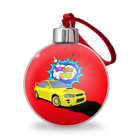 Ёлочный шар с принтом Subaru Impreza , Пластик | Диаметр: 77 мм | Тематика изображения на принте: boobooboo | impreza | jdm | subaru | subaru impreza | бубубу | импреза | субару