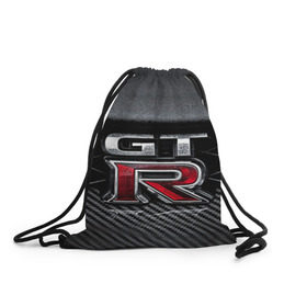 Рюкзак-мешок 3D с принтом Nissan GTR , 100% полиэстер | плотность ткани — 200 г/м2, размер — 35 х 45 см; лямки — толстые шнурки, застежка на шнуровке, без карманов и подкладки | gtr | nismo | nissan | nissan gtr | гтр | низмо | ниссан