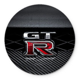 Коврик круглый с принтом Nissan GTR , резина и полиэстер | круглая форма, изображение наносится на всю лицевую часть | gtr | nismo | nissan | nissan gtr | гтр | низмо | ниссан