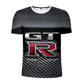 Мужская футболка 3D спортивная с принтом Nissan GTR , 100% полиэстер с улучшенными характеристиками | приталенный силуэт, круглая горловина, широкие плечи, сужается к линии бедра | gtr | nismo | nissan | nissan gtr | гтр | низмо | ниссан