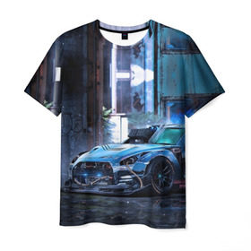 Мужская футболка 3D с принтом Nissan GTR R35 , 100% полиэфир | прямой крой, круглый вырез горловины, длина до линии бедер | Тематика изображения на принте: gtr | nismo | nissan | nissan gtr | r35 | гтр | низмо | ниссан