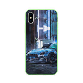 Чехол для Apple iPhone X силиконовый матовый с принтом Nissan GTR R35 , Силикон | Печать на задней стороне чехла, без боковой панели | gtr | nismo | nissan | nissan gtr | r35 | гтр | низмо | ниссан