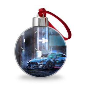 Ёлочный шар с принтом Nissan GTR R35 , Пластик | Диаметр: 77 мм | Тематика изображения на принте: gtr | nismo | nissan | nissan gtr | r35 | гтр | низмо | ниссан