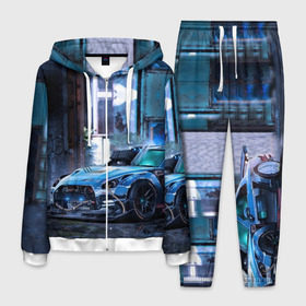 Мужской костюм 3D с принтом Nissan GTR R35 , 100% полиэстер | Манжеты и пояс оформлены тканевой резинкой, двухслойный капюшон со шнурком для регулировки, карманы спереди | gtr | nismo | nissan | nissan gtr | r35 | гтр | низмо | ниссан