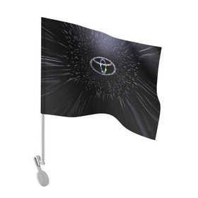 Флаг для автомобиля с принтом Toyota , 100% полиэстер | Размер: 30*21 см | space | toyota | космос | тоёта | тойота