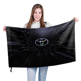 Флаг 3D с принтом Toyota , 100% полиэстер | плотность ткани — 95 г/м2, размер — 67 х 109 см. Принт наносится с одной стороны | space | toyota | космос | тоёта | тойота