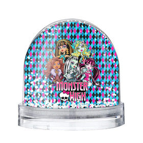 Водяной шар с принтом Monster High , Пластик | Изображение внутри шара печатается на глянцевой фотобумаге с двух сторон | Тематика изображения на принте: монстер хай