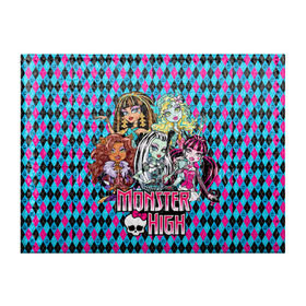 Обложка для студенческого билета с принтом Monster High , натуральная кожа | Размер: 11*8 см; Печать на всей внешней стороне | монстер хай
