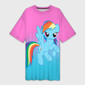 Платье-футболка 3D с принтом My Little Pony ,  |  | Тематика изображения на принте: friendship is magic | mlp | my little pony | pinky pie | pony | swag | дружба | литл пони | мой маленький пони | пони | поняши | поняшки | сваг | свэг | чудо