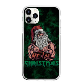 Чехол для iPhone 11 Pro матовый с принтом Metal christmas , Силикон |  | happy new year | metal christmas | new year | santa | santa claus | дед мороз | метал | новый год | с новым годом | санта клаус