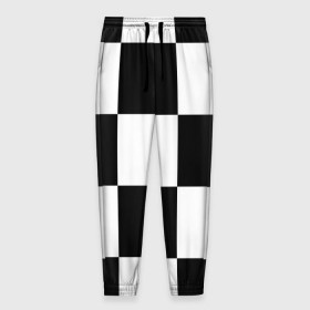 Мужские брюки 3D с принтом Клетка , 100% полиэстер | манжеты по низу, эластичный пояс регулируется шнурком, по бокам два кармана без застежек, внутренняя часть кармана из мелкой сетки | белый | черно белый | черный | шахматная