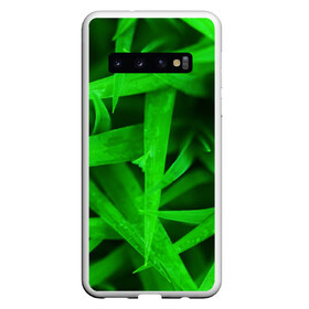 Чехол для Samsung Galaxy S10 с принтом Трава , Силикон | Область печати: задняя сторона чехла, без боковых панелей | Тематика изображения на принте: зеленый | макро | яркий