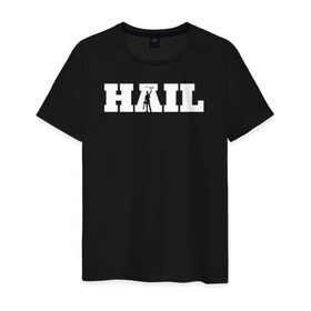 Мужская футболка хлопок с принтом HAIL - Evil Dead , 100% хлопок | прямой крой, круглый вырез горловины, длина до линии бедер, слегка спущенное плечо. | 