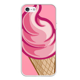 Чехол силиконовый для Телефон Apple iPhone 5/5S с принтом Ice Cream , Силикон | Область печати: задняя сторона чехла, без боковых панелей | Тематика изображения на принте: cream | ice | мороженное