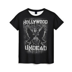 Женская футболка 3D с принтом Hollywood Undead , 100% полиэфир ( синтетическое хлопкоподобное полотно) | прямой крой, круглый вырез горловины, длина до линии бедер | Тематика изображения на принте: хип хоп