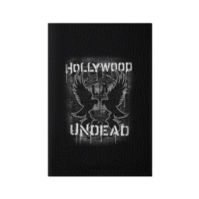 Обложка для паспорта матовая кожа с принтом Hollywood Undead , натуральная матовая кожа | размер 19,3 х 13,7 см; прозрачные пластиковые крепления | Тематика изображения на принте: хип хоп