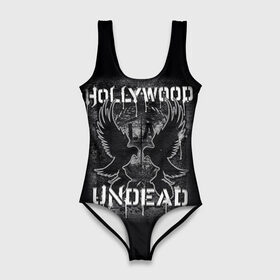 Купальник-боди 3D с принтом Hollywood Undead , 82% полиэстер, 18% эластан | Круглая горловина, круглый вырез на спине | хип хоп