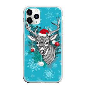 Чехол для iPhone 11 Pro матовый с принтом Новогодний олень , Силикон |  | 2016 | christmas | deer | год | новогодний | новый | олень | рождественский | с новым годом