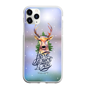 Чехол для iPhone 11 Pro матовый с принтом Новогодний олень , Силикон |  | 2016 | christmas | deer | год | новогодний | новый | олень | рождественский | с новым годом