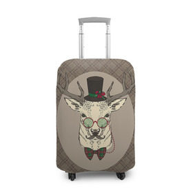 Чехол для чемодана 3D с принтом Deer , 86% полиэфир, 14% спандекс | двустороннее нанесение принта, прорези для ручек и колес | 2016 | christmas | deer | год | новогодний | новый | олень | рождественский | с новым годом