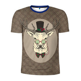 Мужская футболка 3D спортивная с принтом Deer , 100% полиэстер с улучшенными характеристиками | приталенный силуэт, круглая горловина, широкие плечи, сужается к линии бедра | 2016 | christmas | deer | год | новогодний | новый | олень | рождественский | с новым годом