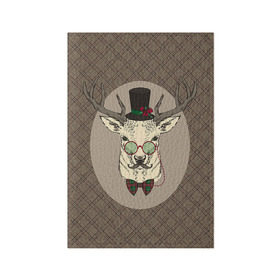 Обложка для паспорта матовая кожа с принтом Deer , натуральная матовая кожа | размер 19,3 х 13,7 см; прозрачные пластиковые крепления | 2016 | christmas | deer | год | новогодний | новый | олень | рождественский | с новым годом